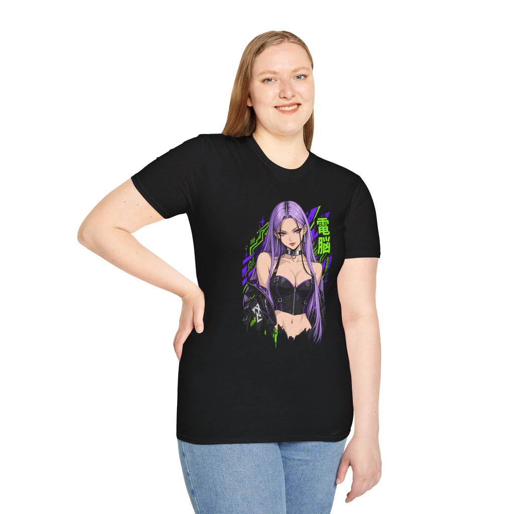 Violet | Anime Cyber Sexy Pin Up Girl T-Shirt