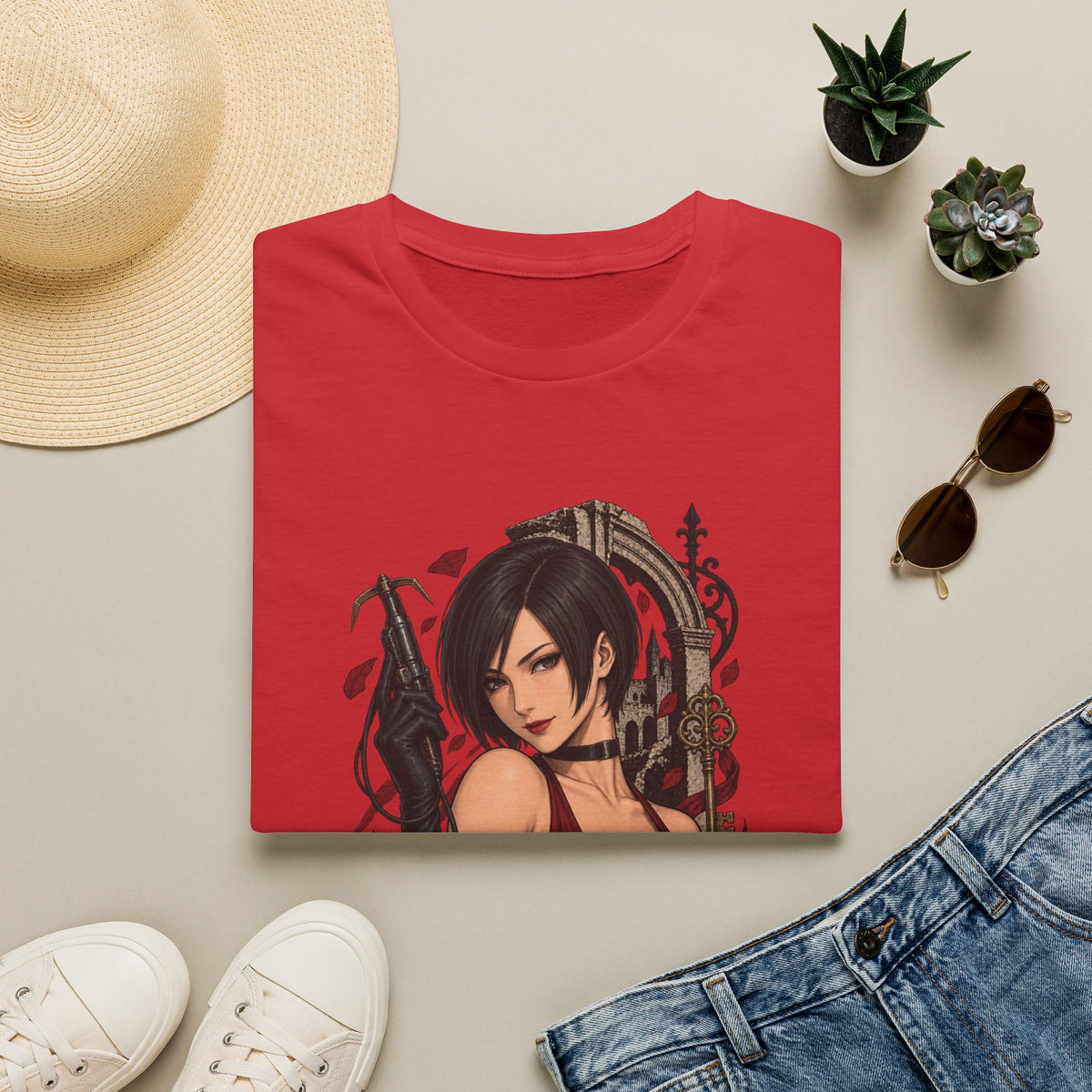 Ada Wong | Residsent Evil Gothic Anime Pin Up Girl T-Shirt