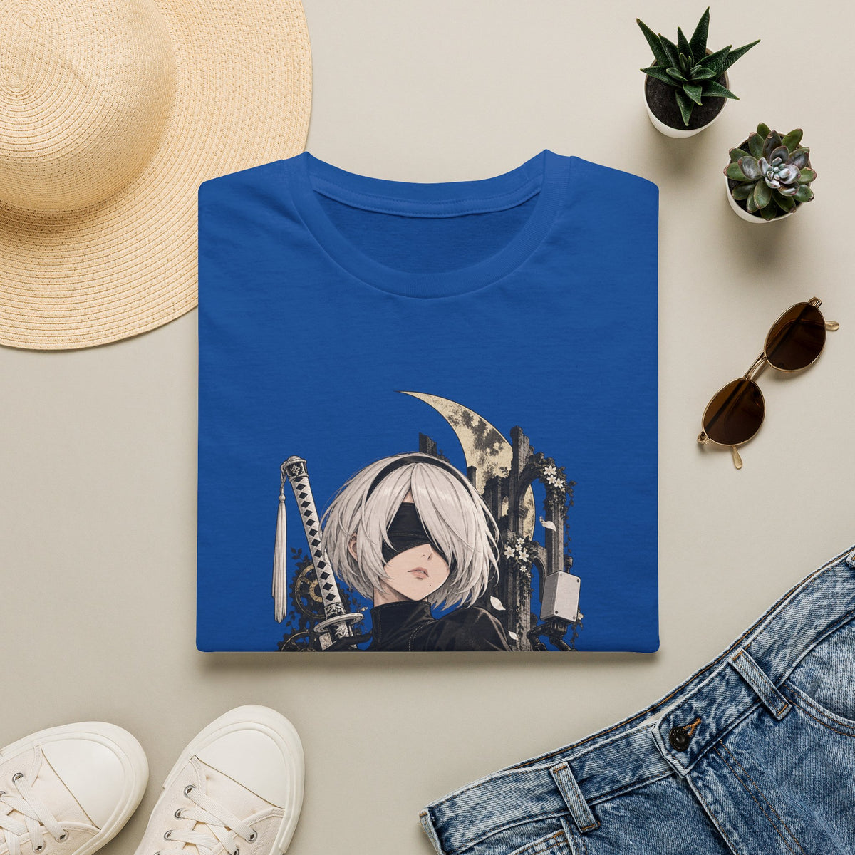 2B | Nier Automata | Anime Character Gothic T-Shirt