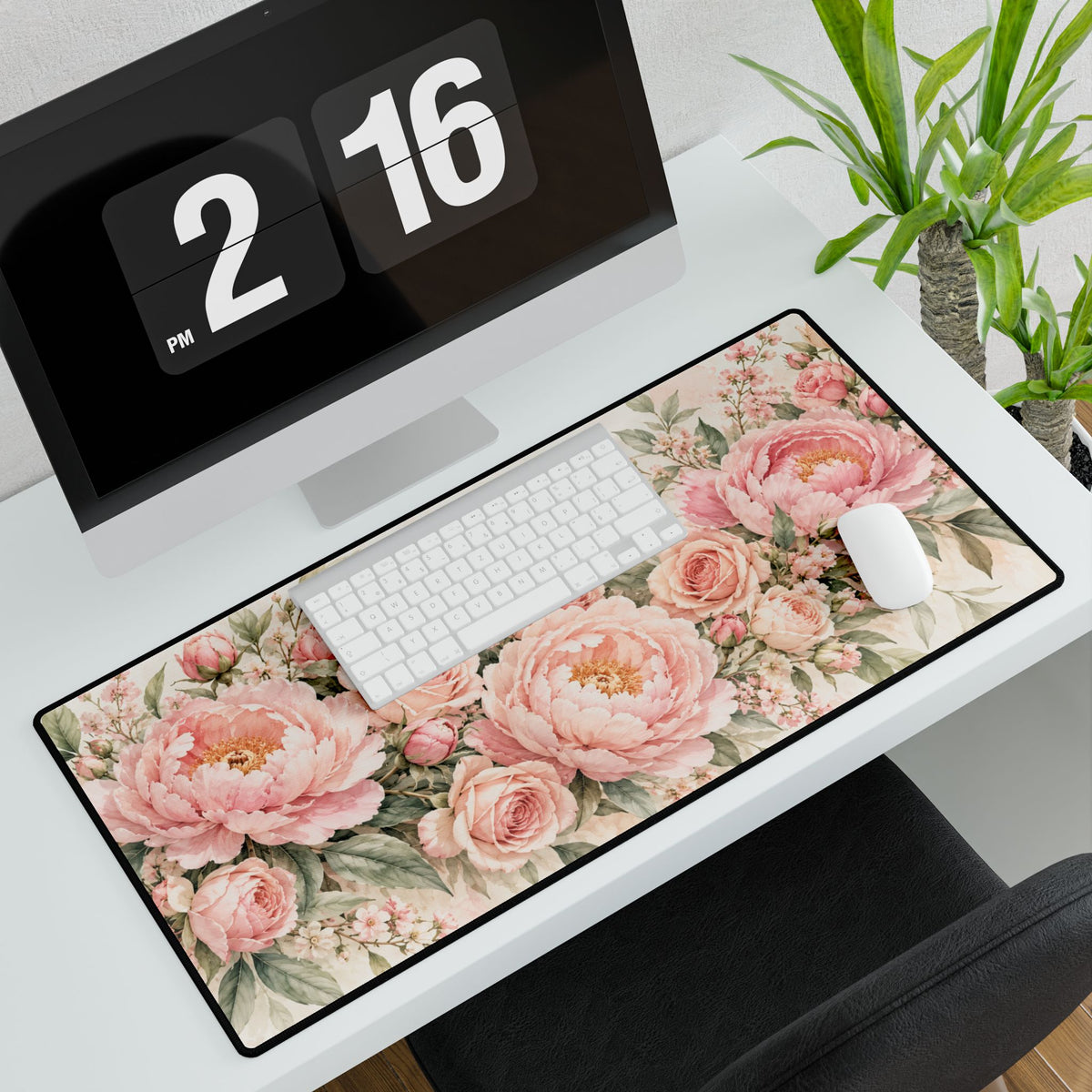 Blush Pink Peony Garden Floral Wall Art | Pastel Floral Design