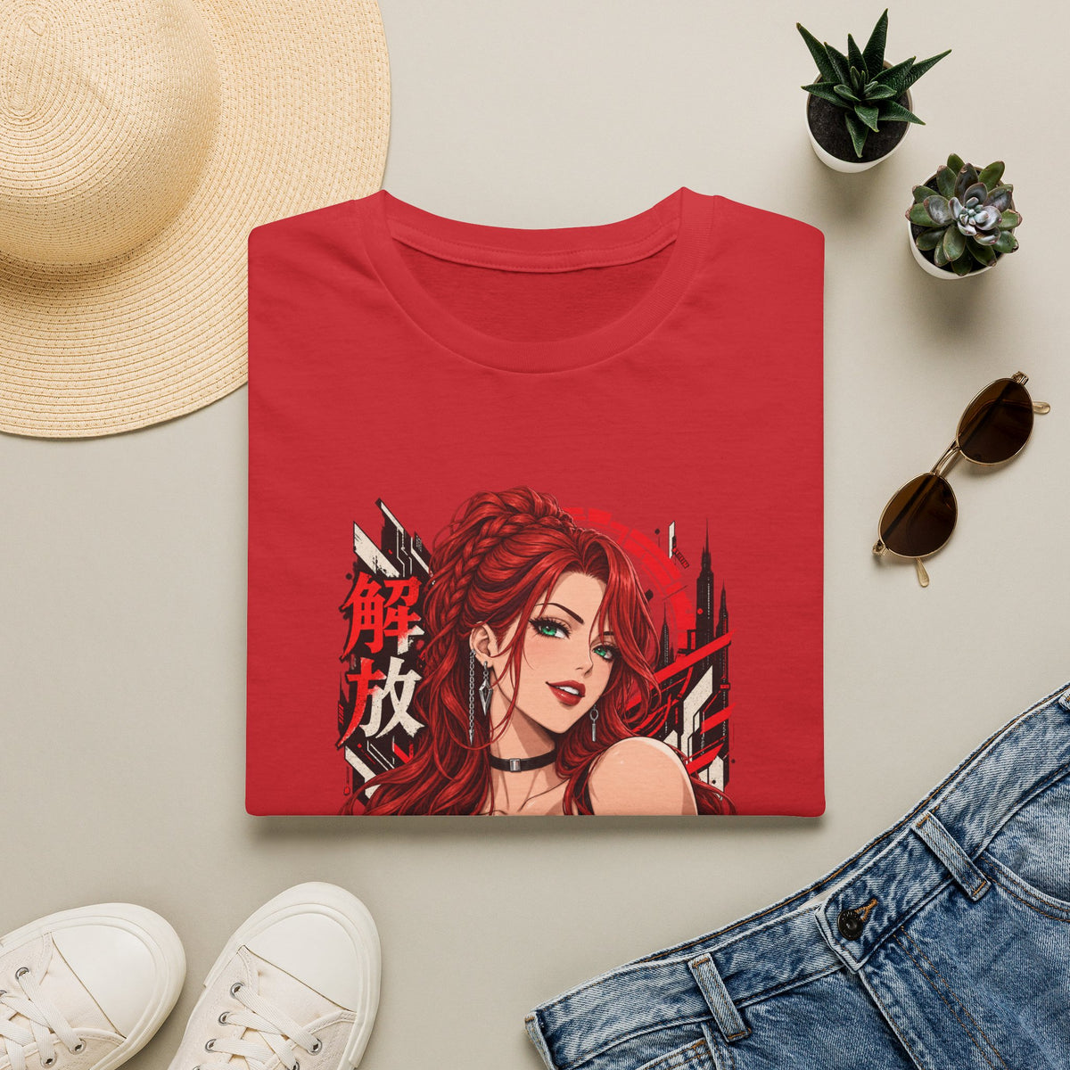Red Widow | Sexy Anime Pin Up Girl | Waifu T-Shirt
