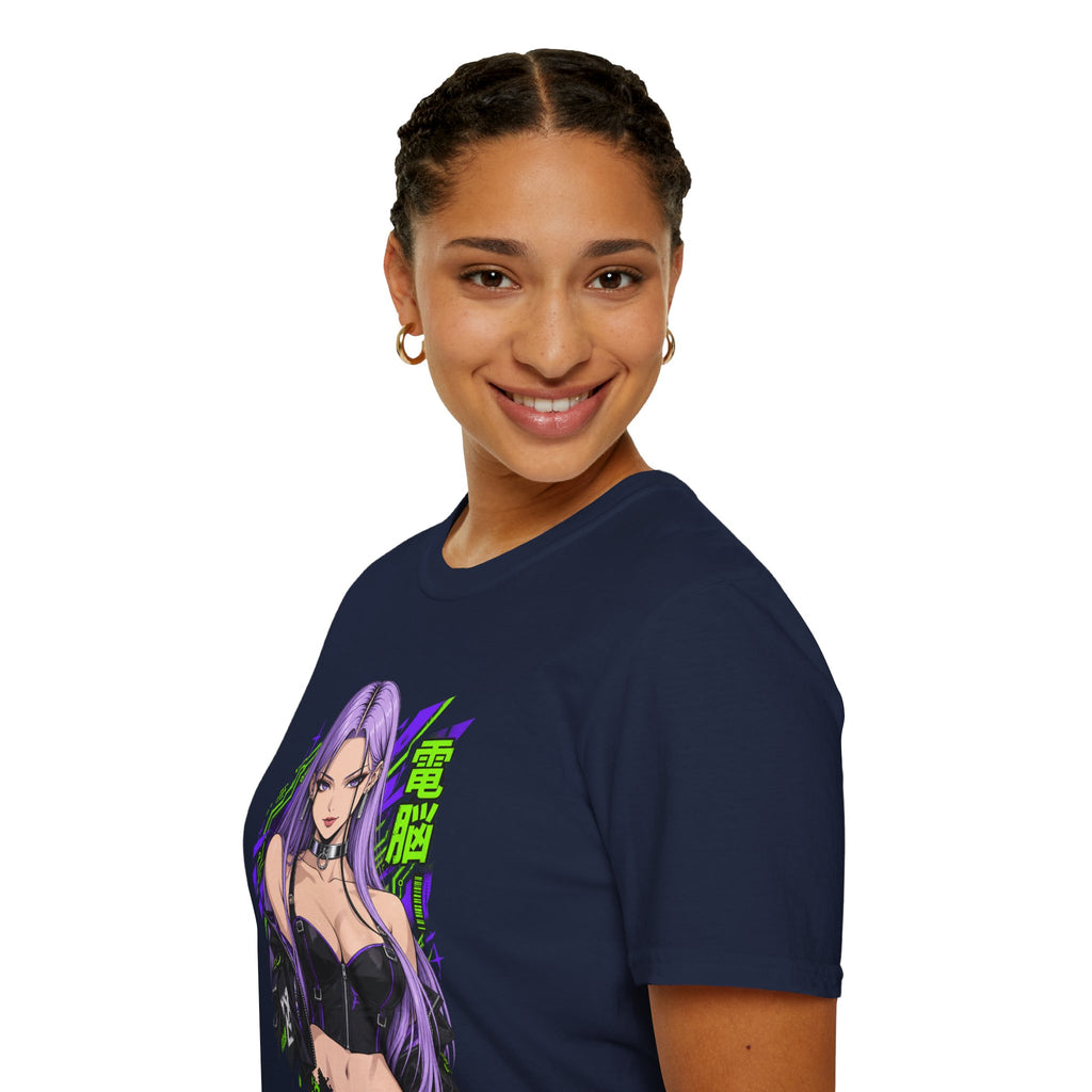 Violet | Anime Cyber Sexy Pin Up Girl T-Shirt