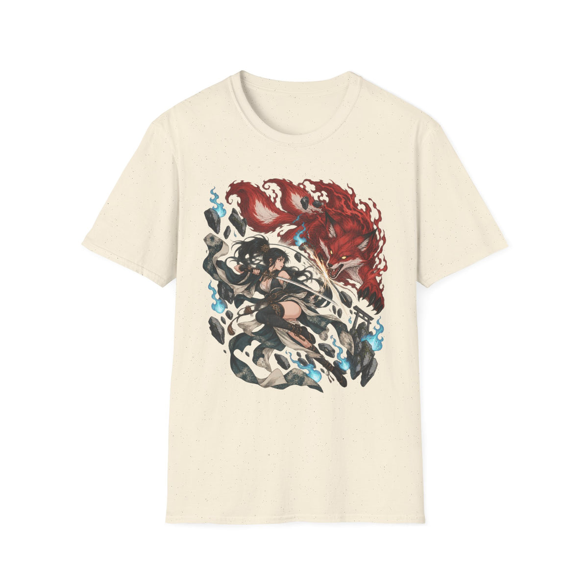 Fox Spirit | Samurai Warrior | Japanese Anime Graphic Shirt