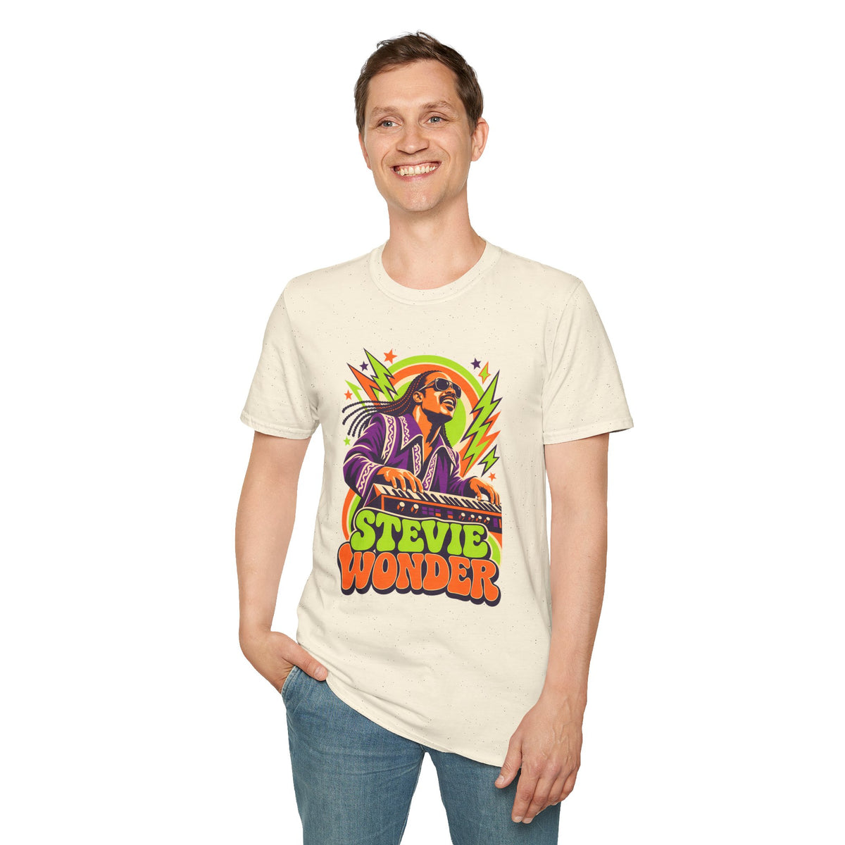 Retro Music Legend Stevie Wonder Graphic Tee