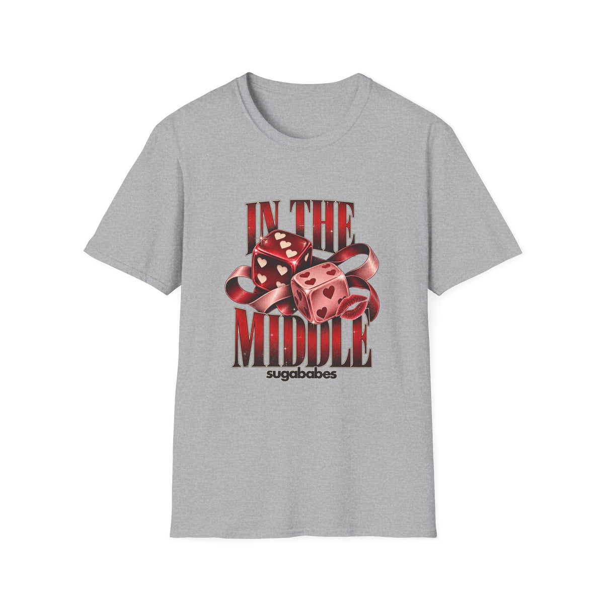 In The Middle | Sugababes | Retro Red Dice Graphic T Shirt