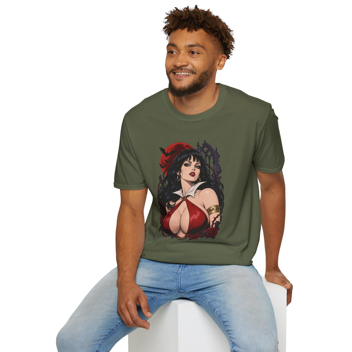 Vampirella | Sexy Halloween Vampire Pin Up Girl Sorceress Graphic T-Shirt