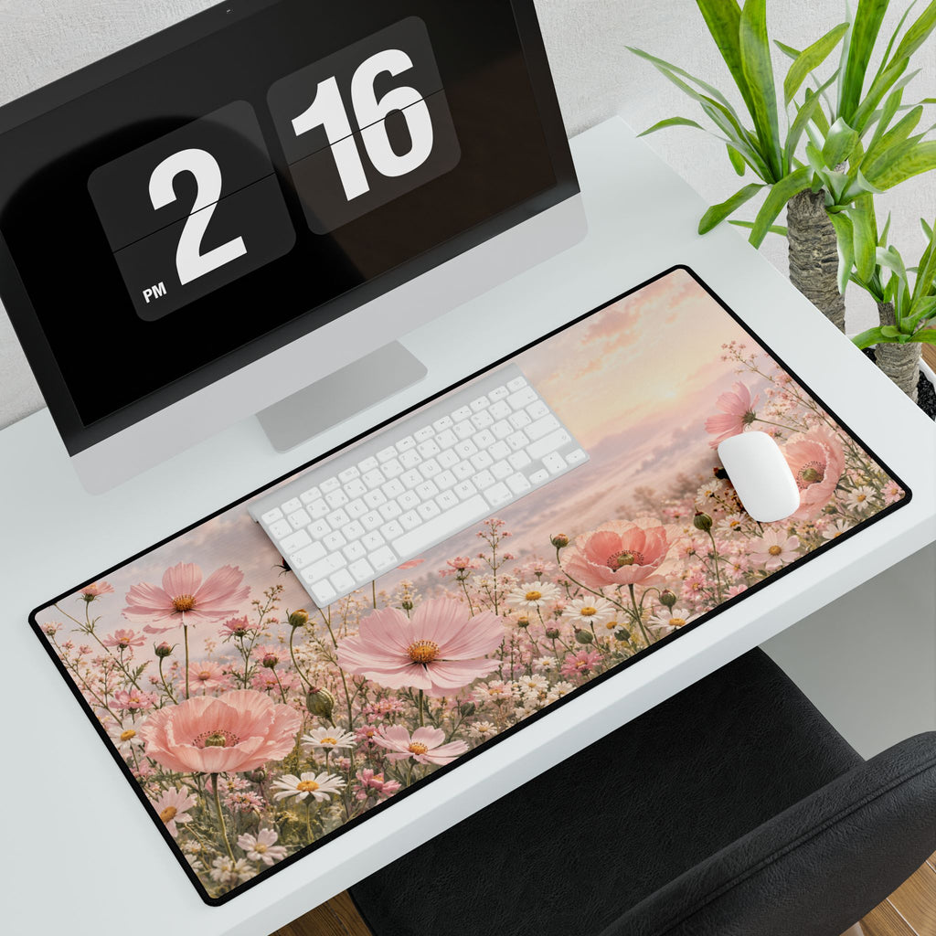 Pastel Pink Wildflower Meadow Floral Landscape | Pastel Floral Design