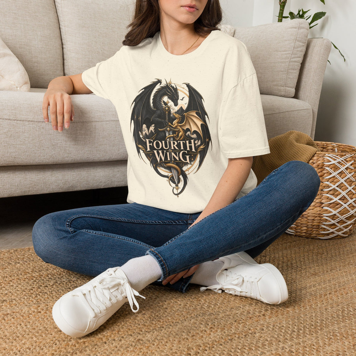 Fourth Wing | Book Inspired Dragon Logo | Fantasy Book T-Shirt