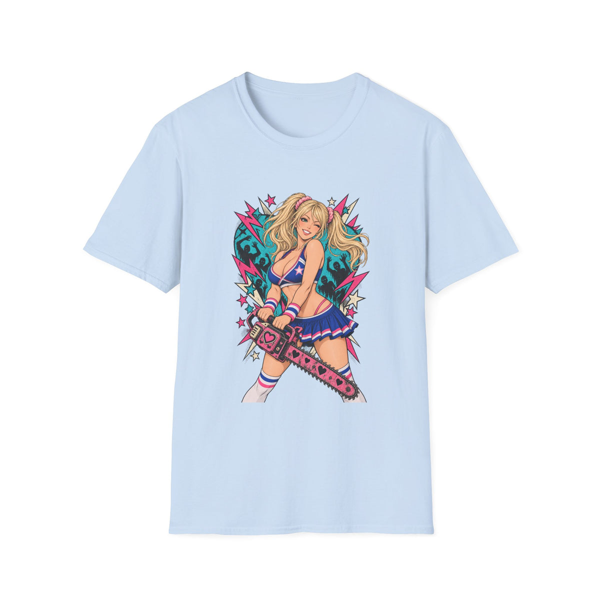 Juliet Starling | Lollipop Chainsaw | Zombie Game | Sexy Pin Up Girl T Shirt
