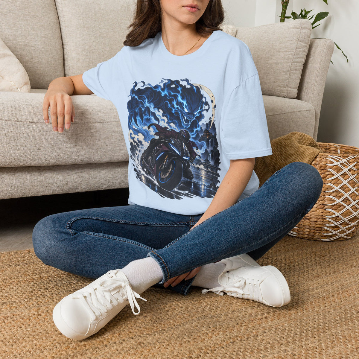 Demon of the Storm | Night Rider | Japanese Urban Motorcycle Tee