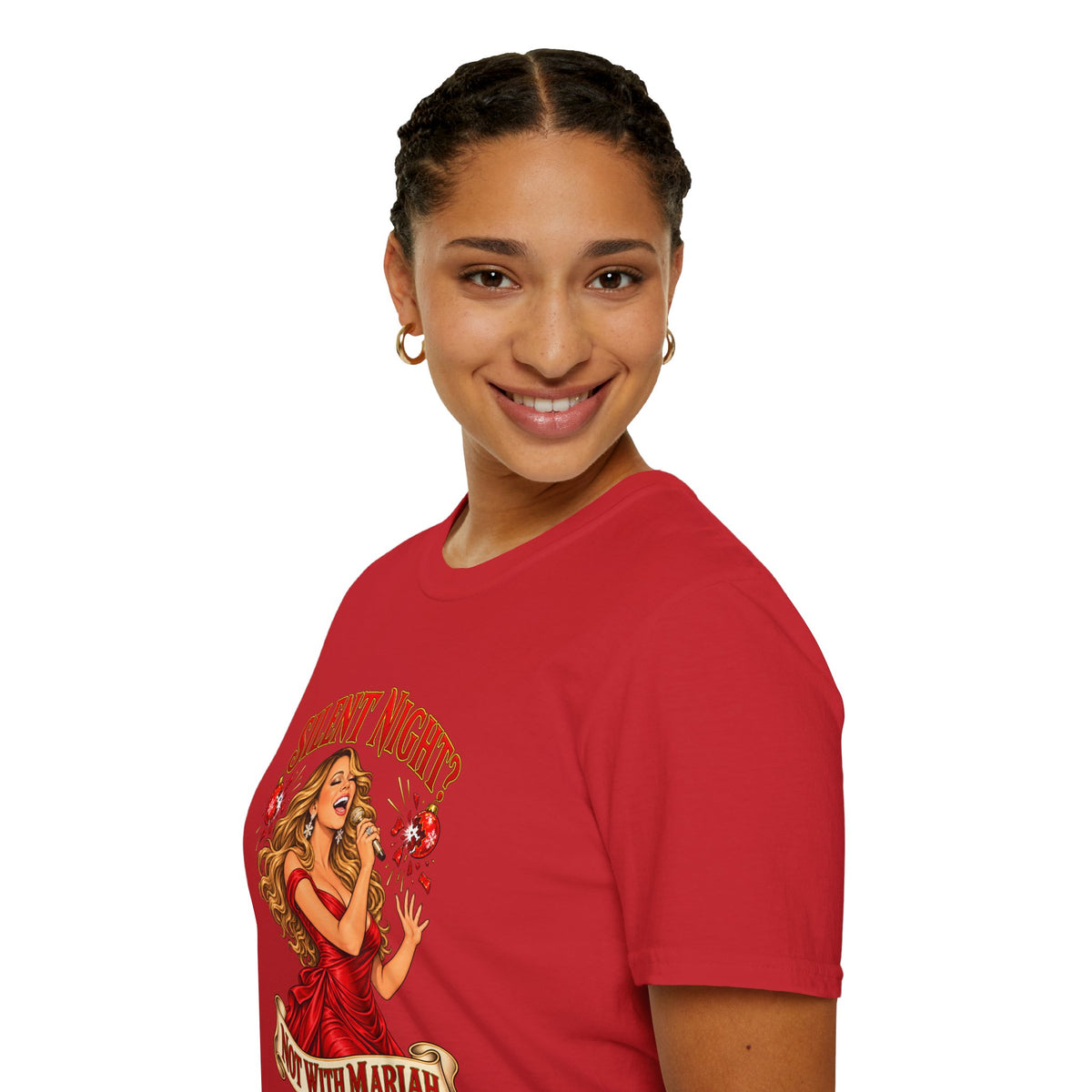 Mariah Carey Christmas T-Shirt | Silent Night? Not With Mariah Retro Holiday Tee