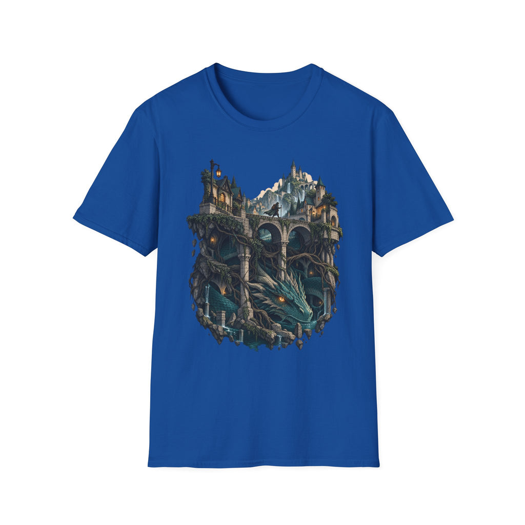 Quests and Adventures | Japanese Style | Anime Fantasy Dragon Castle T Shirt