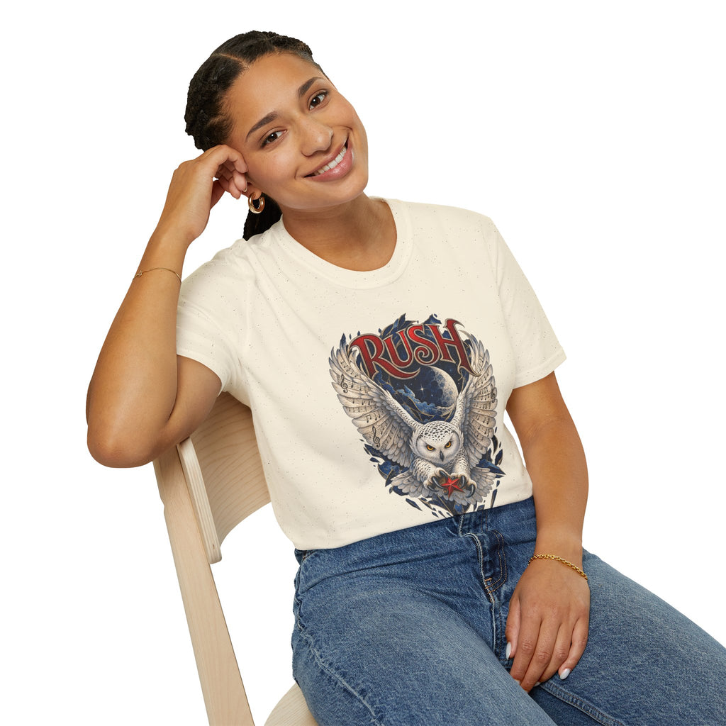 Rush | Fly by Night | Prog Rock | Owl Band Graphic T-Shirt