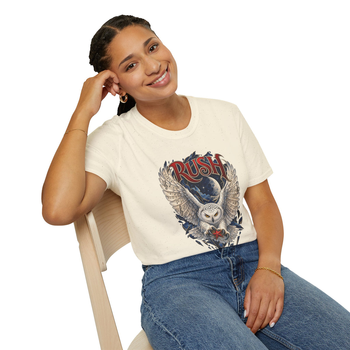 Rush | Fly by Night | Prog Rock | Owl Band Graphic T-Shirt