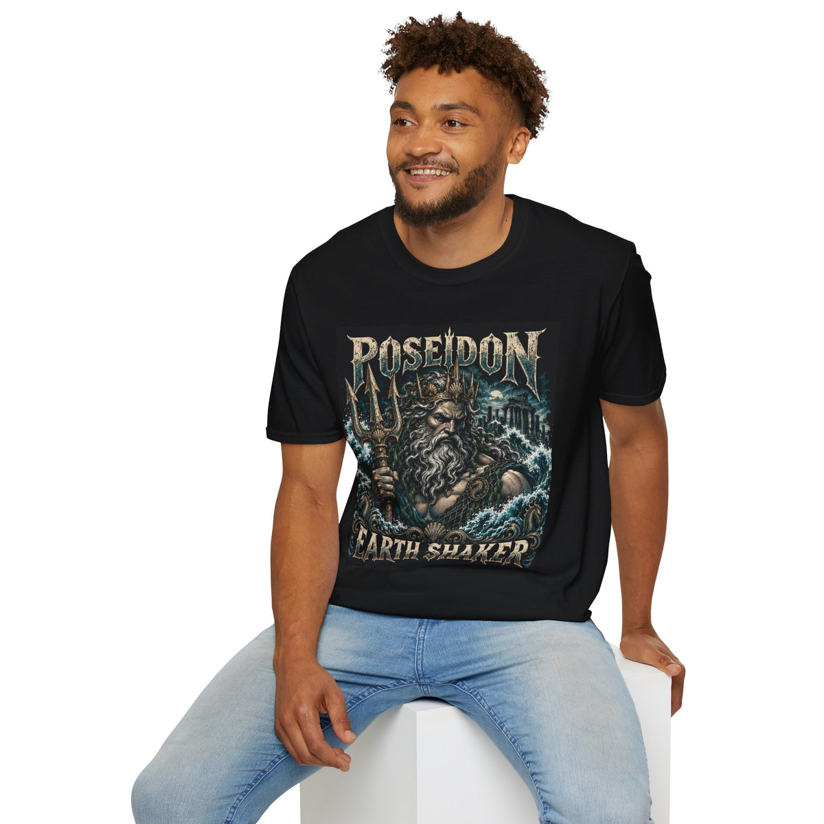 Poseidon Earth Shaker T-Shirt — Mythic Trident Ocean Graphic Tee
