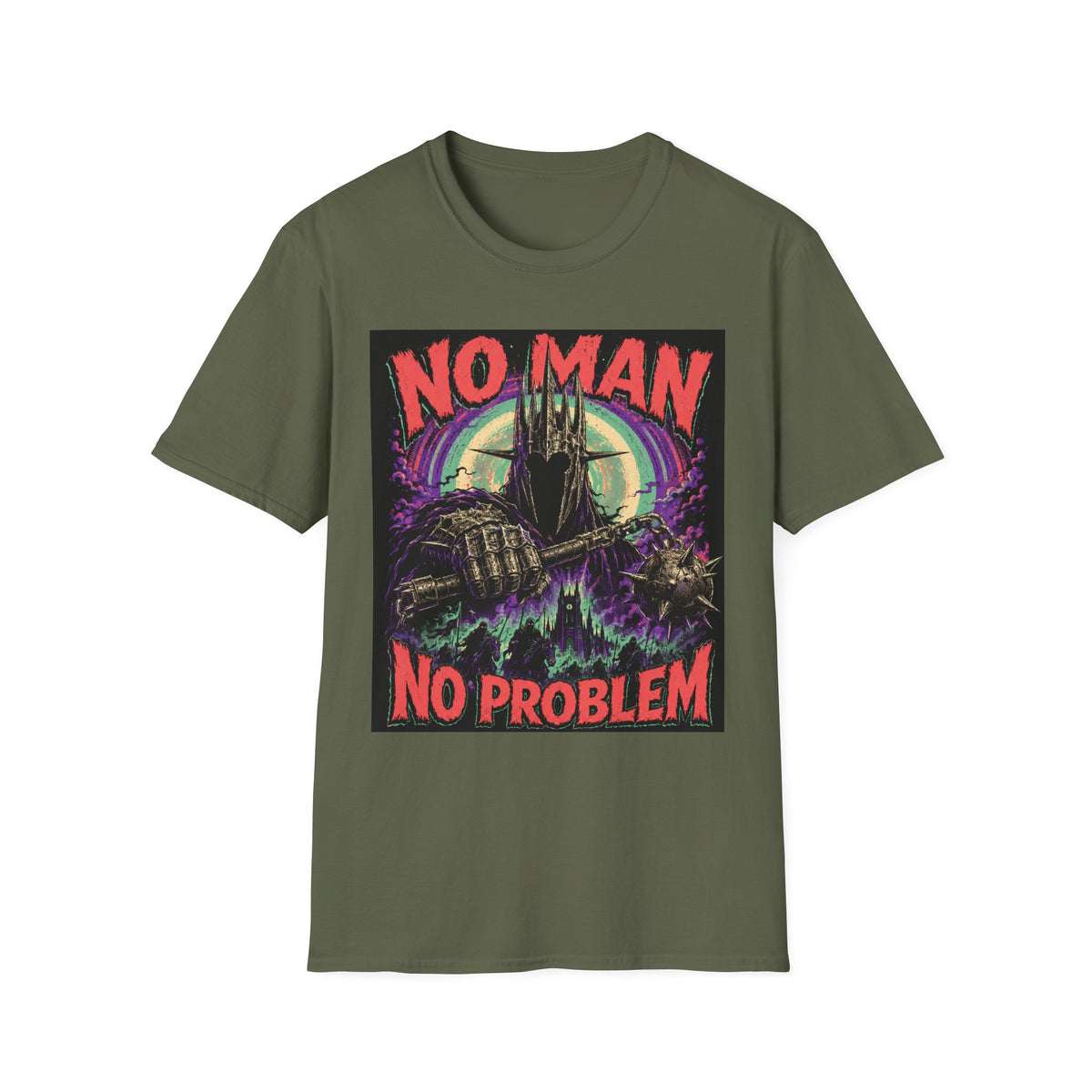 No Man No Problem T-Shirt — Retro Gothic Castle Graphic Tee