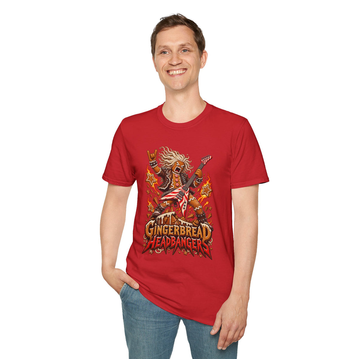 Gingerbread Headbangers | Christmas Funny Rock T-Shirt