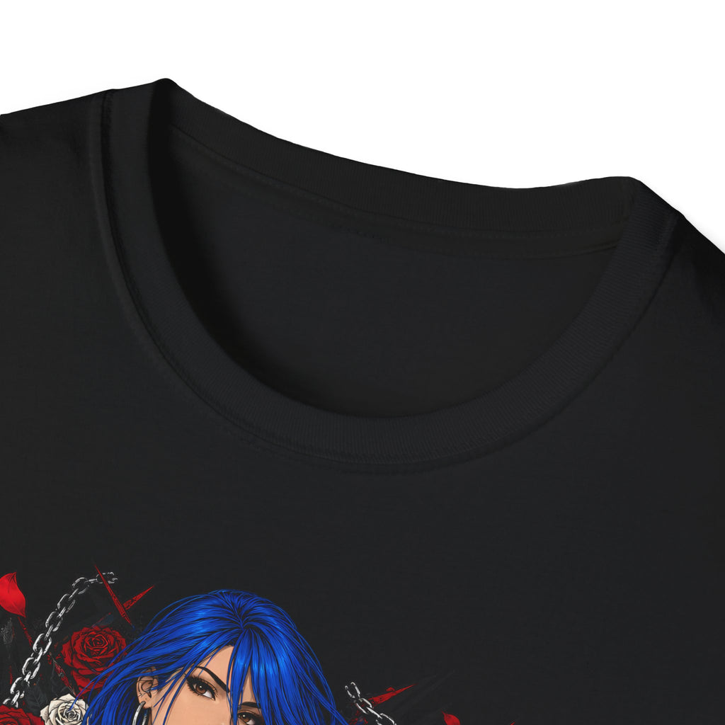 Blue Haired Rock Chick | Japanese Anime Style Pin-up Girl