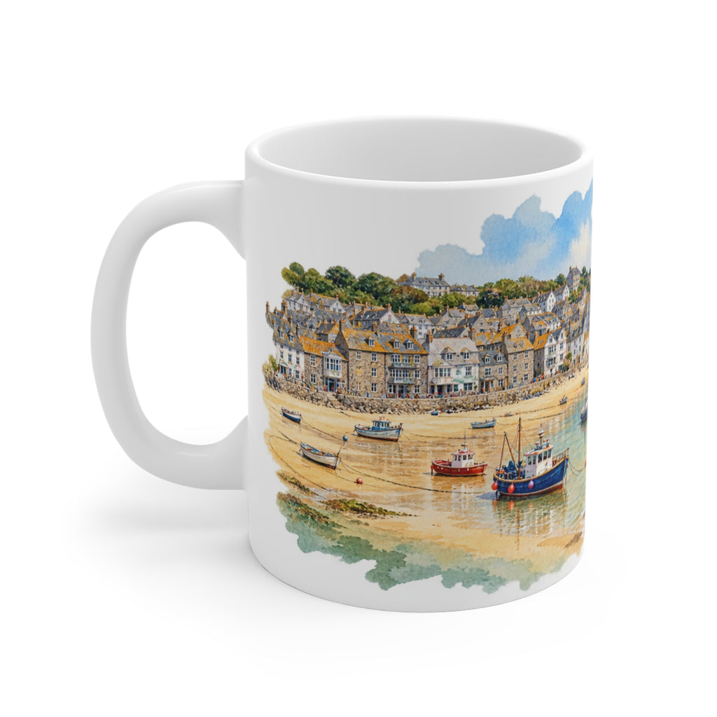 St Ives Harbour Mug | Cornwall Watercolour | Cornish Holiday Gift