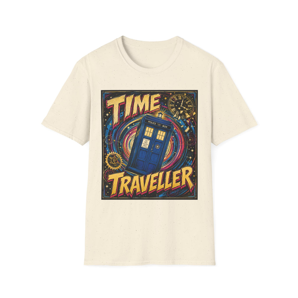 Time Traveller T-Shirt — Retro Space Police Box Graphic Tee