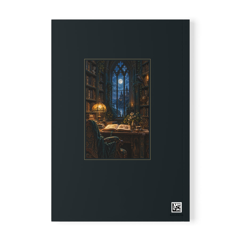 Gothic Library A5 Lined Notebook Dark Academia Journal 150 Pages