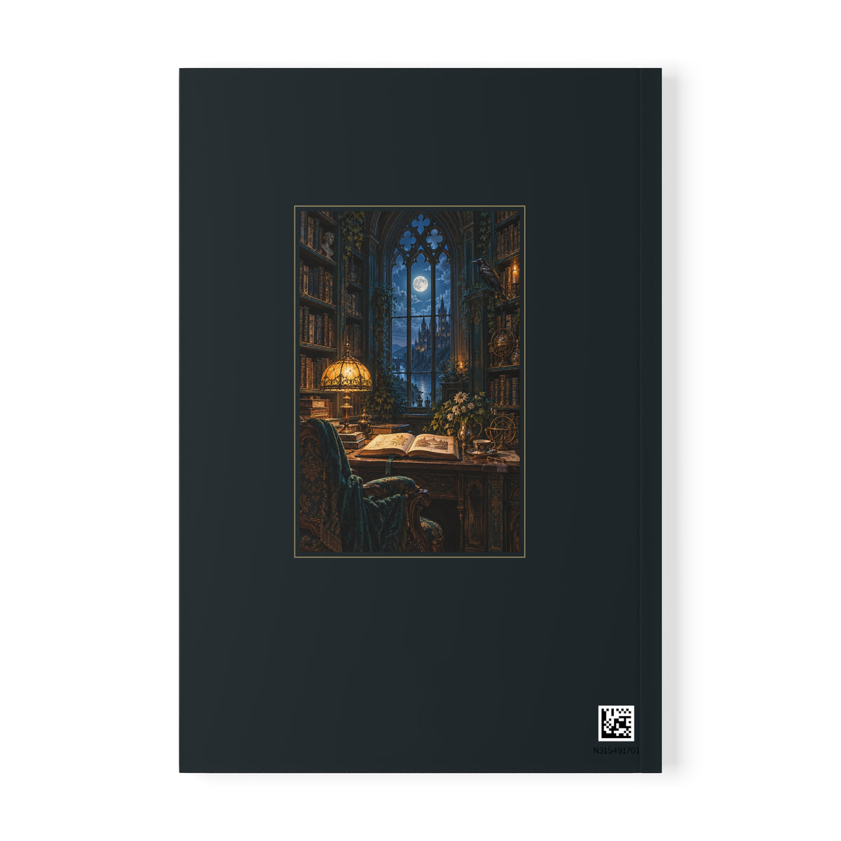Gothic Library A5 Lined Notebook Dark Academia Journal 150 Pages
