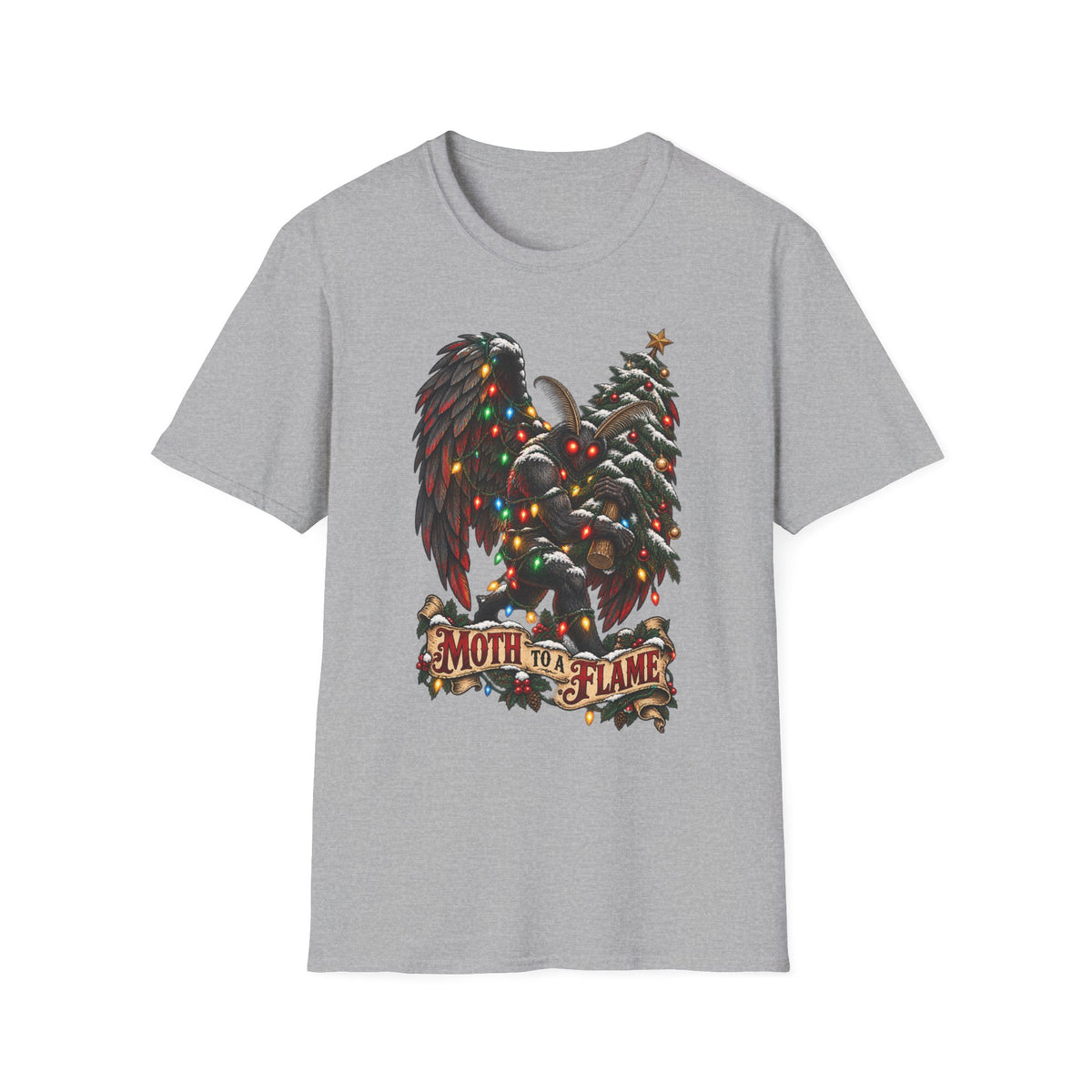 Moth to a Flame | Mothman | Christmas T Shirt