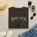Bad Luck Black Cat Graphic T-Shirt — Gothic Skull Vintage Tattoo Tee
