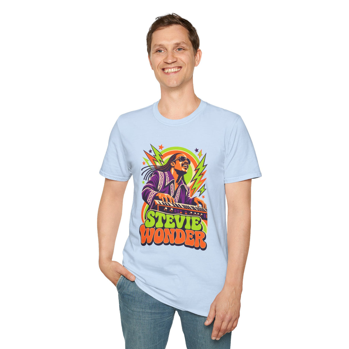 Retro Music Legend Stevie Wonder Graphic Tee