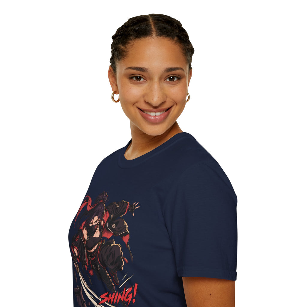 SHING! | Rooftop Samurai Girl | Japanese Anime Style Fight Shirt