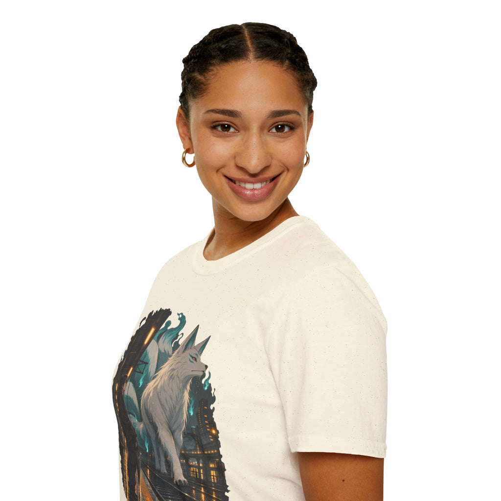 Wolf in the Rain | Last Train Home T-Shirt | Urban Nightscape Graphic Tee