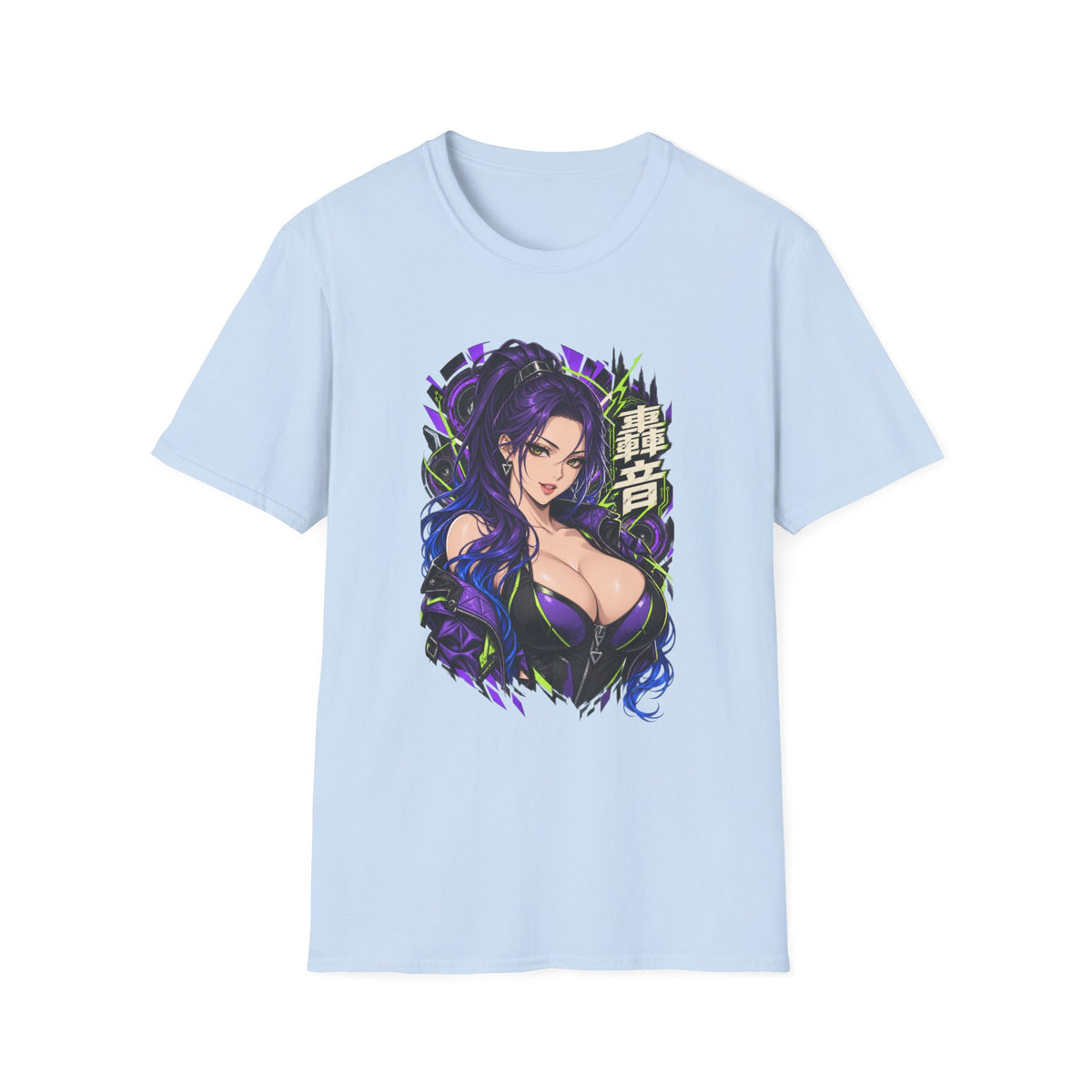 Thunder | Sexy Anime Villainess Pin Up Girl | Waifu Portrait T-Shirt