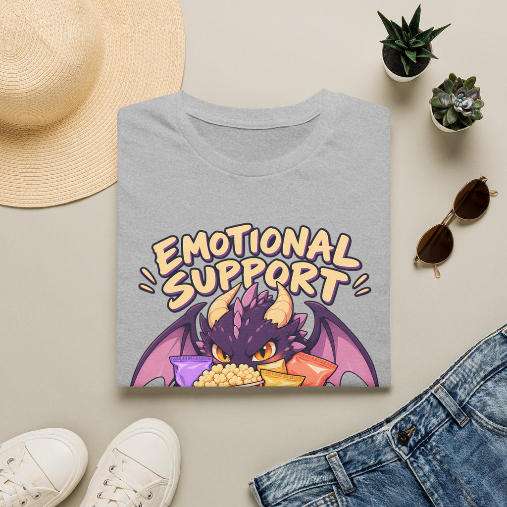 Emotional Support Snacks | Cute Dragon Eating Popcorn Anime Shirt