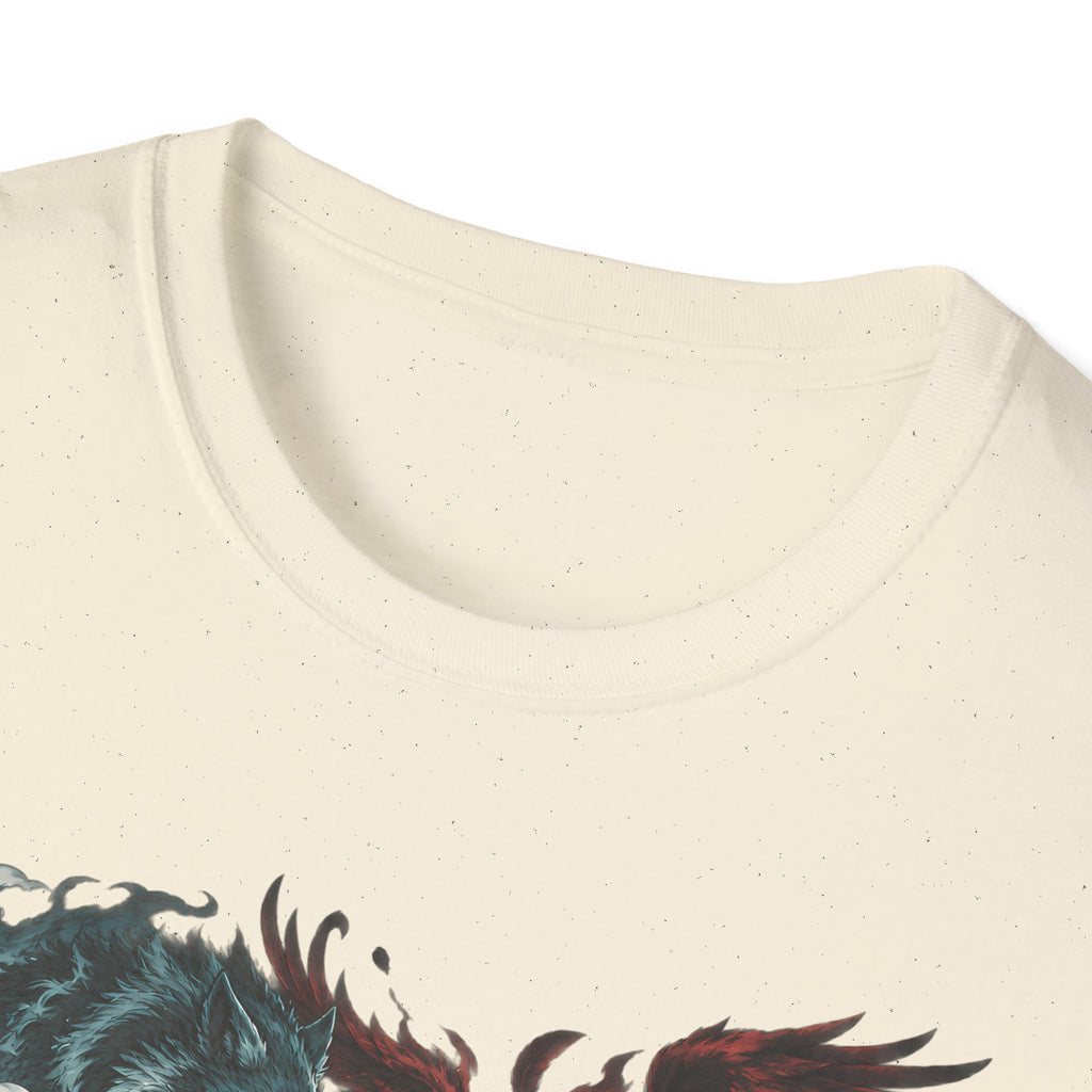 Yin Yang | Wolf Demon vs Phoenix | Japanese Anime Ninja T Shirt