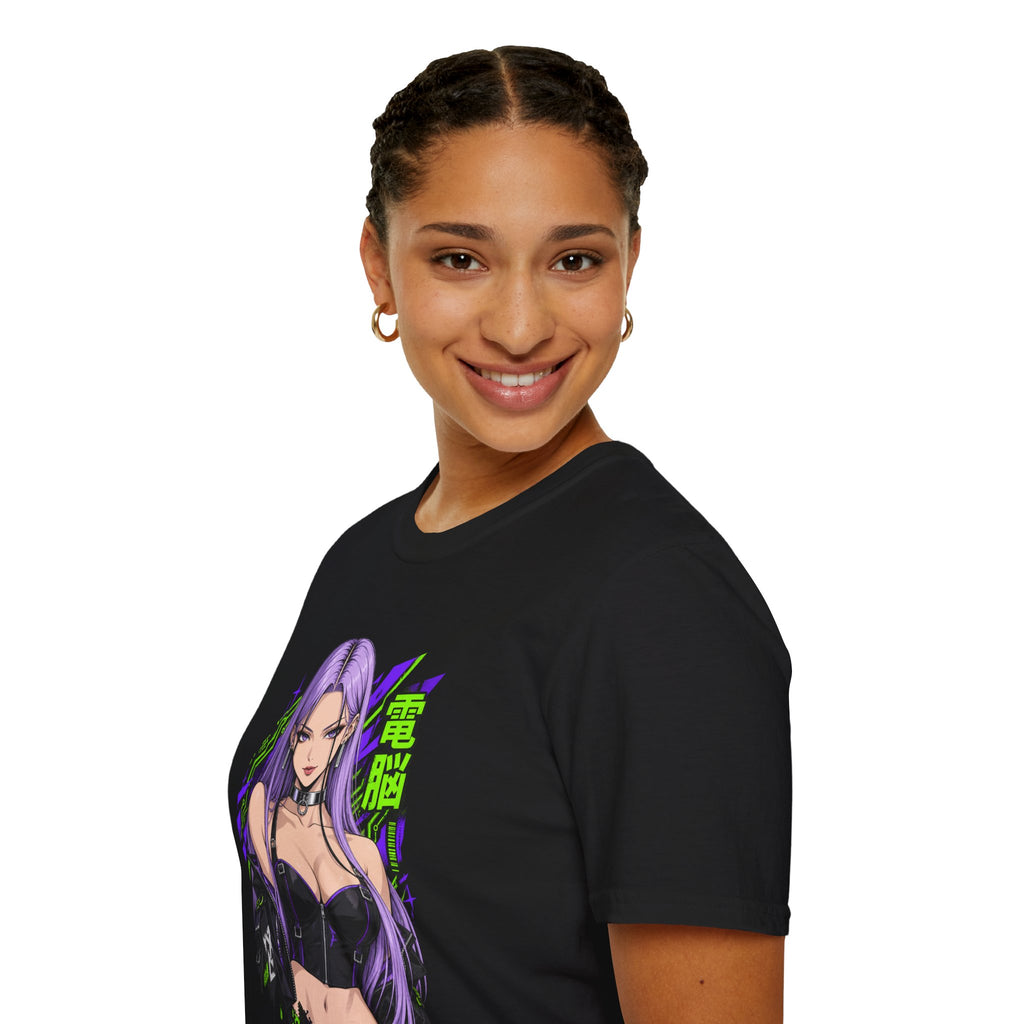 Violet | Anime Cyber Sexy Pin Up Girl T-Shirt