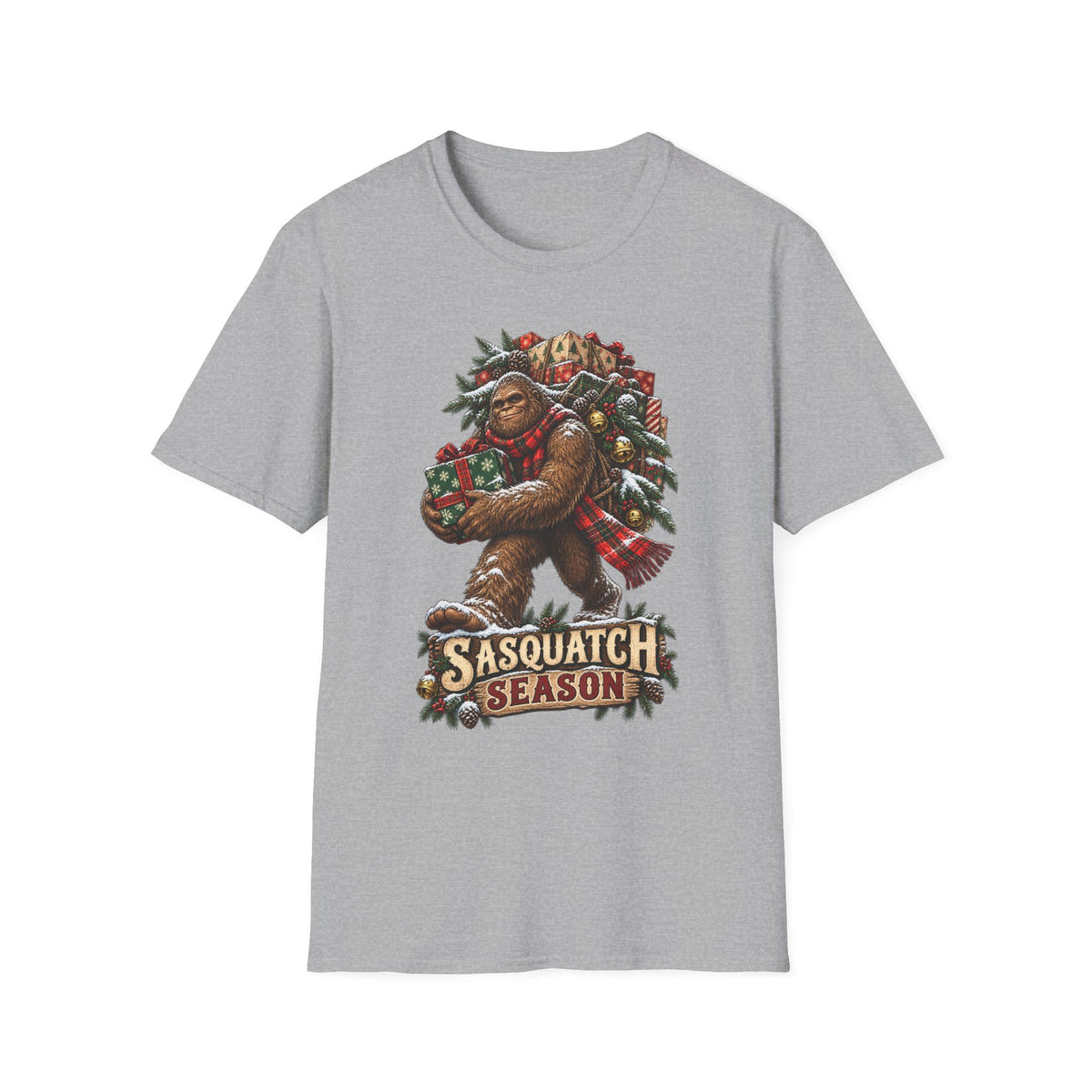Bigfoot Chrismtas | Sasquatch Season Christmas T-Shirt