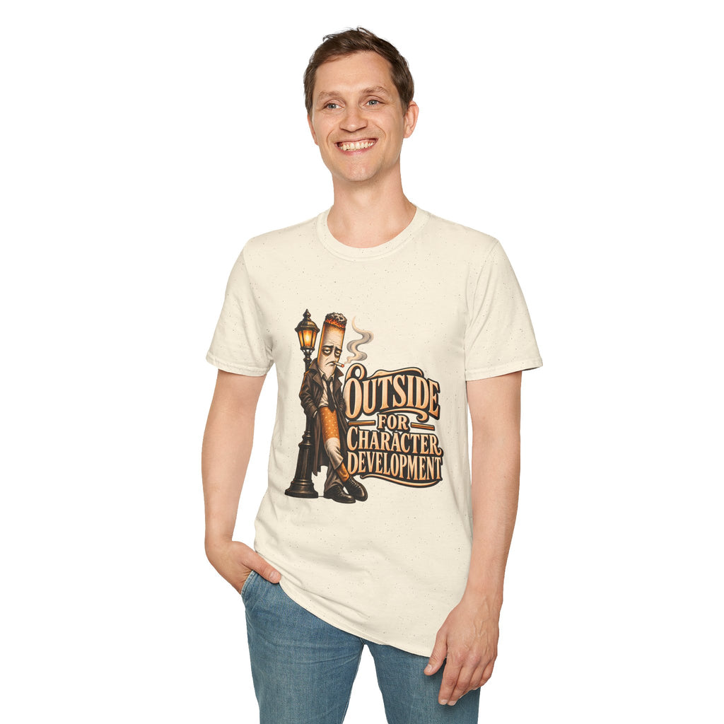 Outside for Character Development | Humorous Vintage Cigarette Graphic