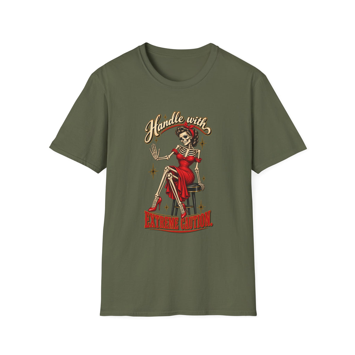Pinup Skeleton | Handle With Care Tee