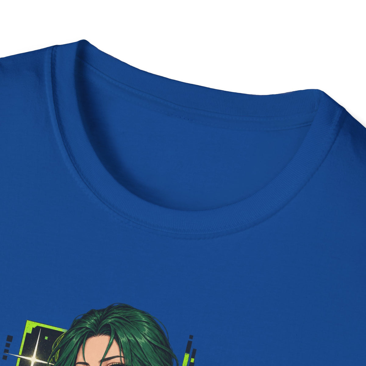 Jade | Anime Green-Haired Sexy Pin Up Girl Warrior Graphic Shirt