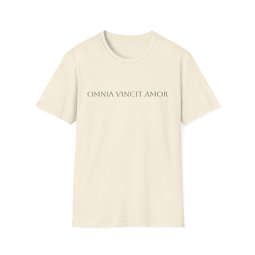 Omnia Vincit Amor T-Shirt — Minimal Latin Love Quote Tee