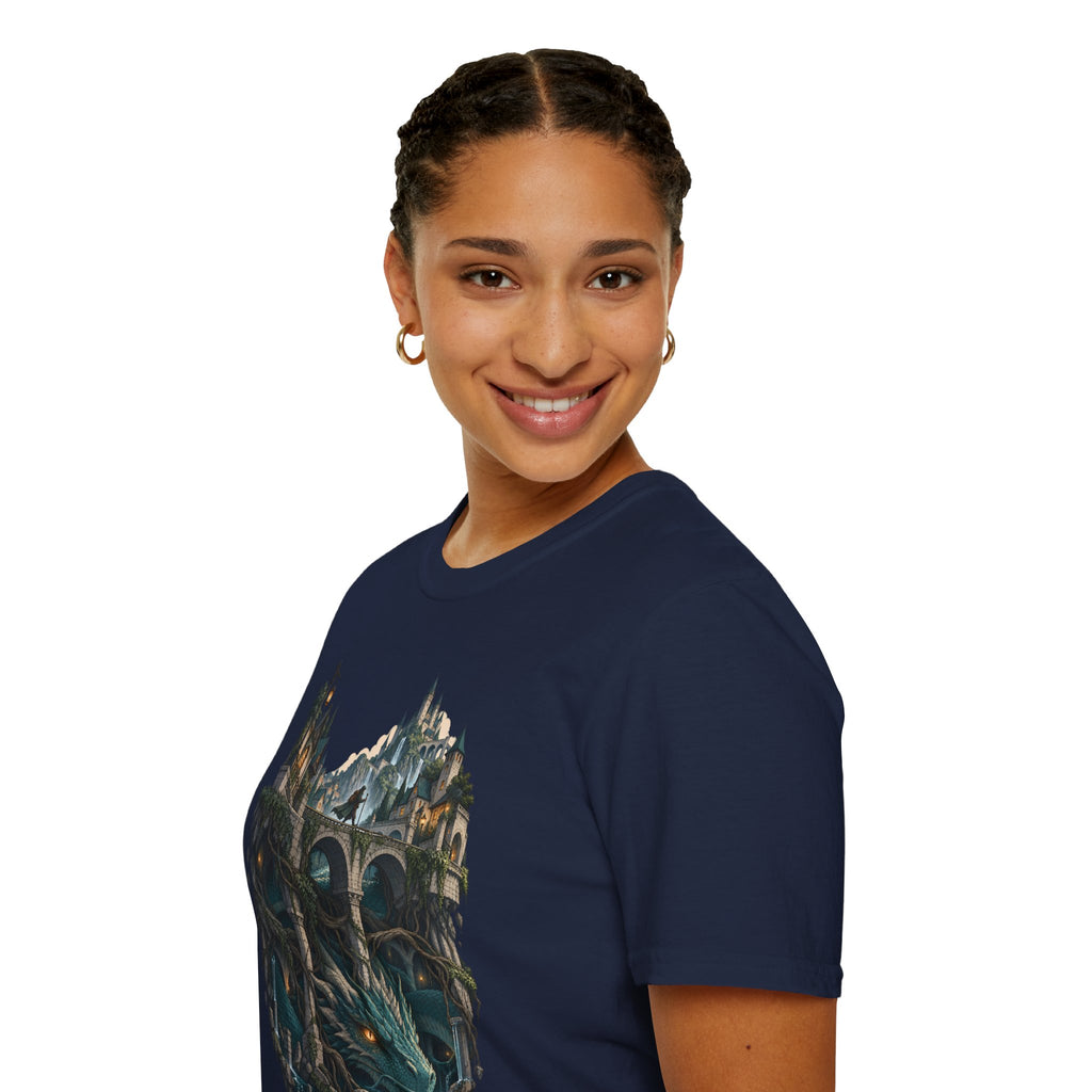 Quests and Adventures | Japanese Style | Anime Fantasy Dragon Castle T Shirt