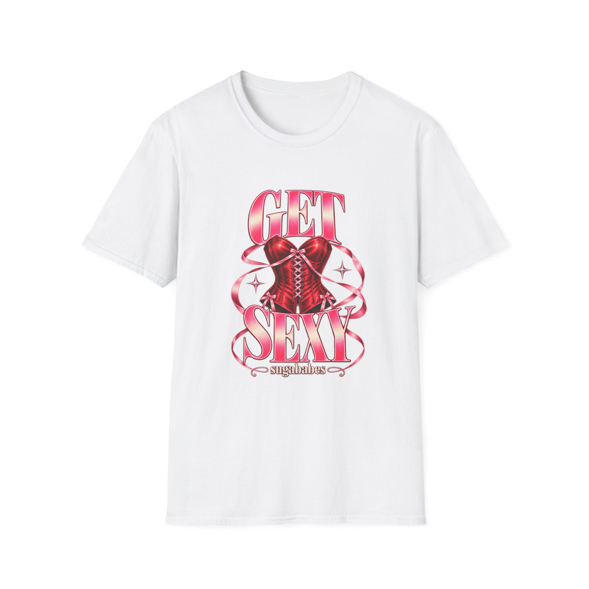 Get Sexy | Sugababes | Corset Retro Pink Y2K Vibe Graphic T Shirt