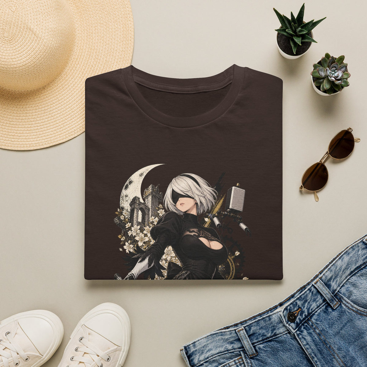 2B | Nier Automata | Anime Swordgirl Pin Up T-Shirt