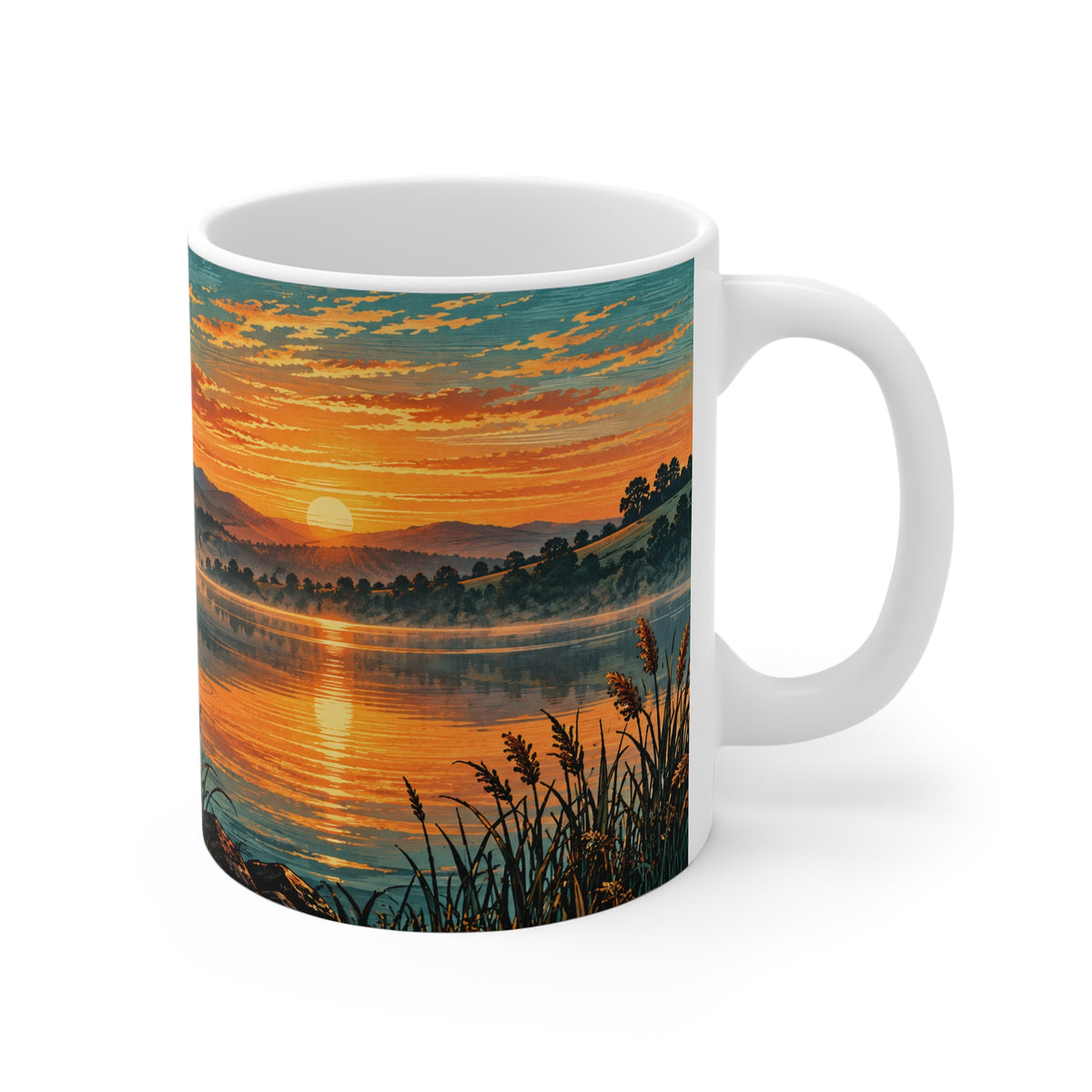 Golden Hour | Fishing Hobby Coffee Mug Gift (11oz)