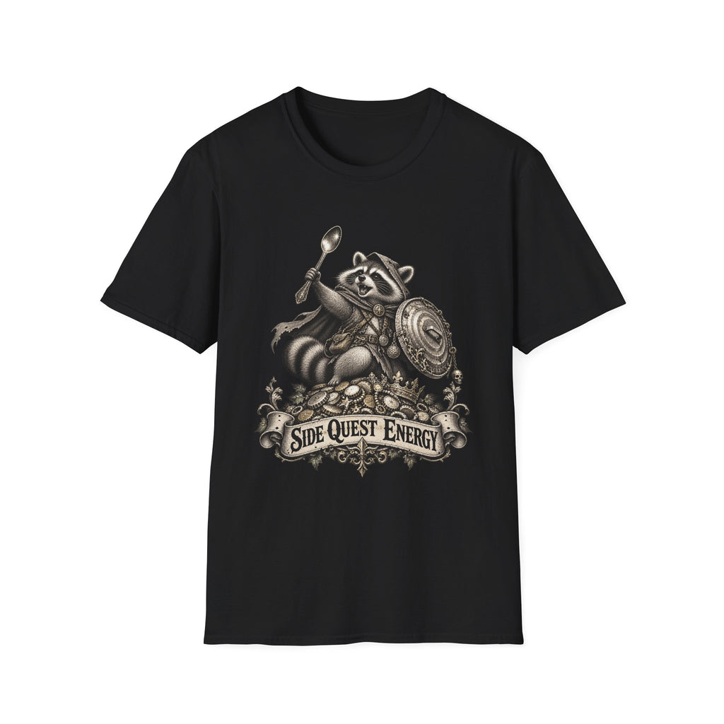 Side Quest Energy | Raccoon Fantasy Gamer Tee