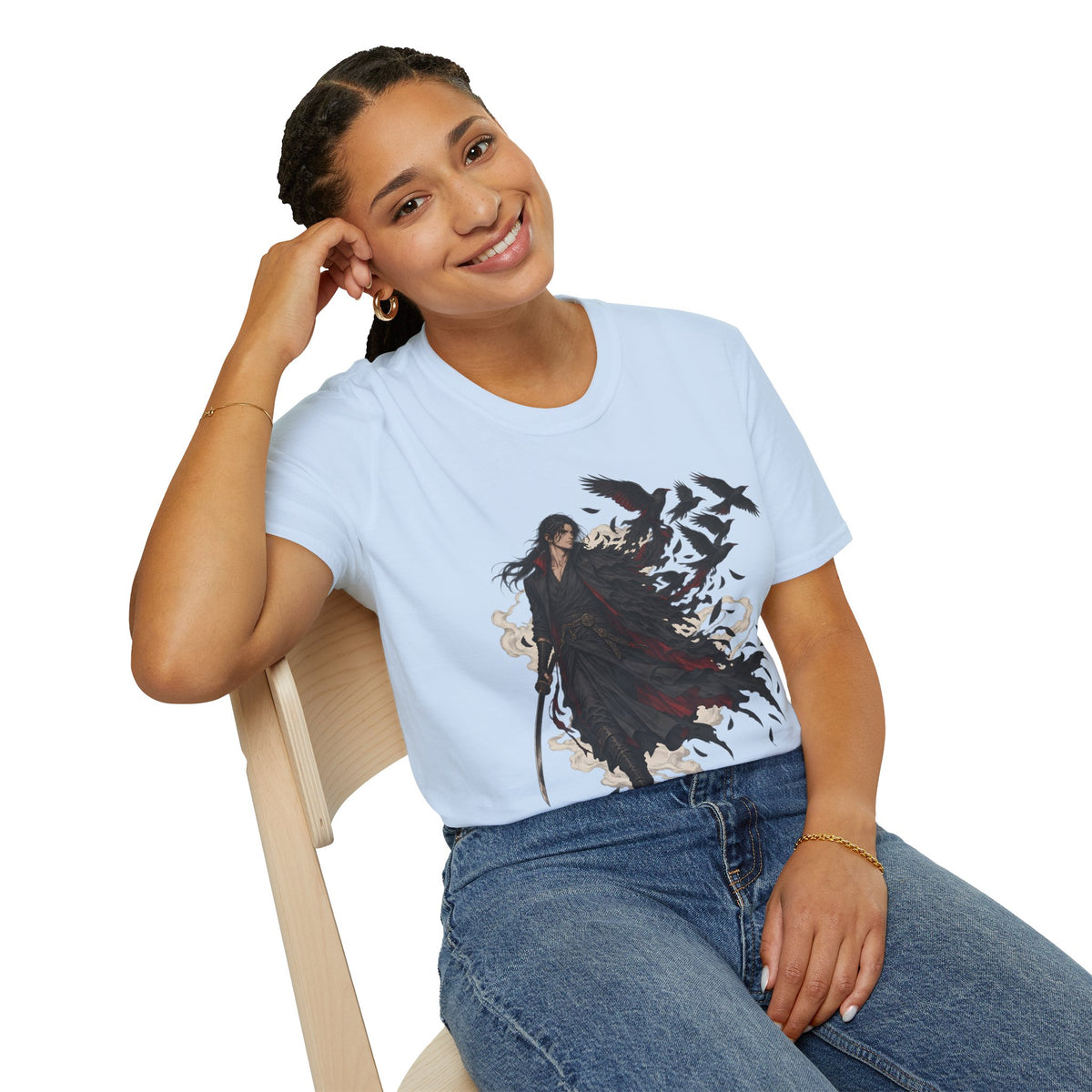 Dark Samurai | Raven Warrior Spirit | Graphic T Shirt