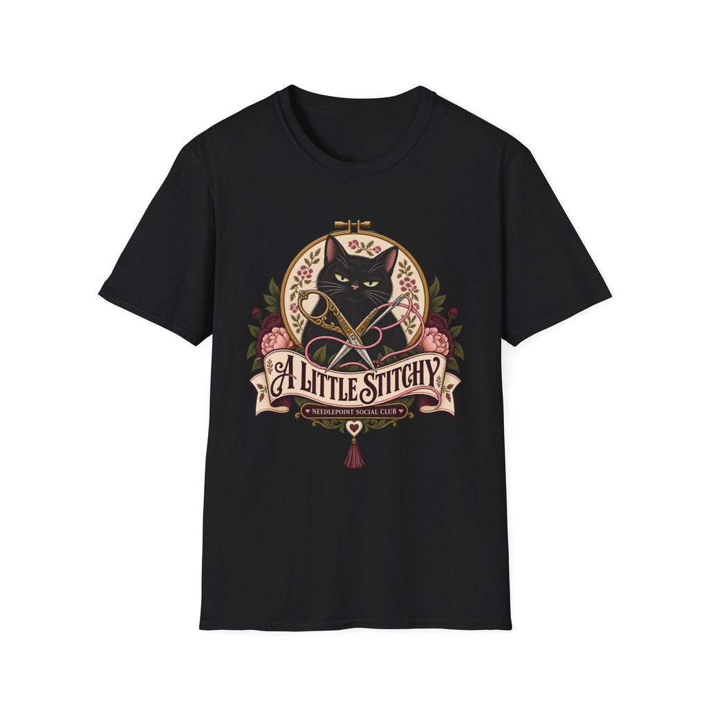 Needlepoint Club | A Little Stitchy | Cat Tee