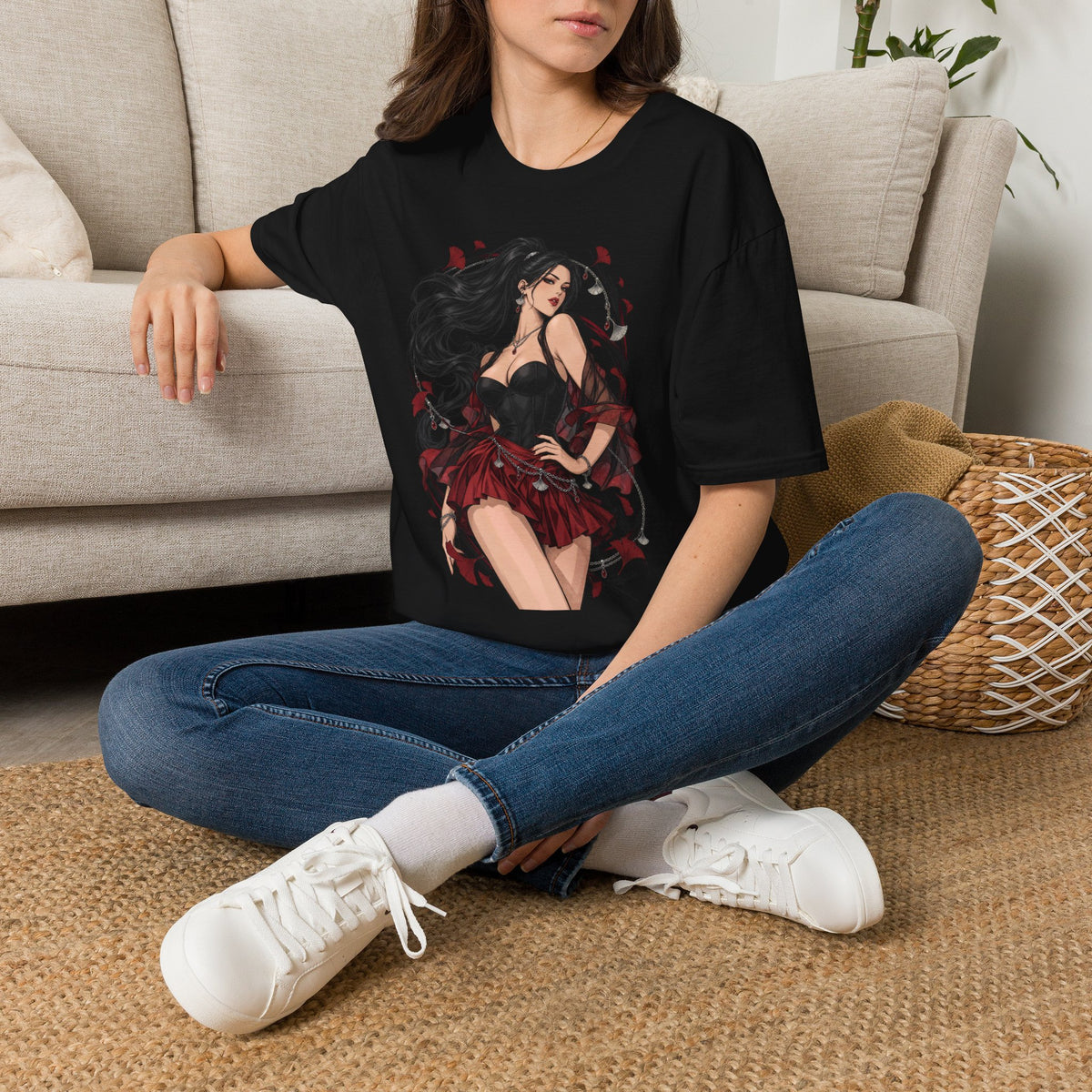 Victoria | Japanese Anime Style Sexy Pin Up Girl Graphic Shirt