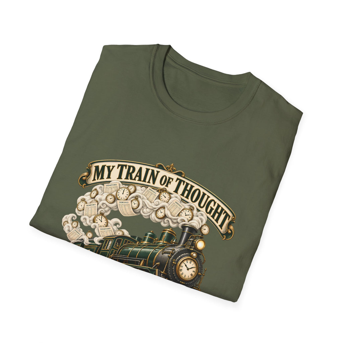 Train of Thought Vintage Steam Engine T-Shirt | My Train of Thought Has a Full Working Timetable