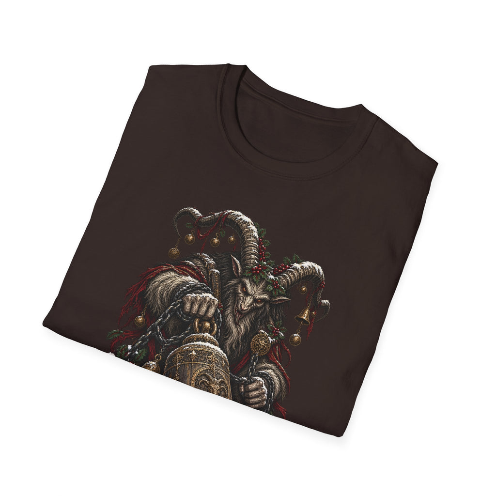 Krampus with Bell | Dark Christmas Demon T-Shirt